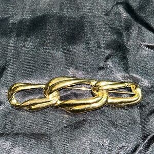 Givenchy Signed Gold Tone Chain Link Brooch